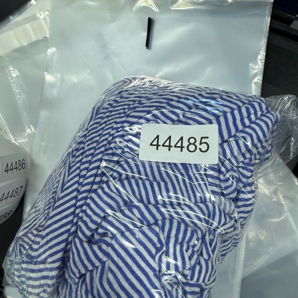 Cactus + Pearl Dress Women 2XL Blue Striped Shift Midi V-Neck Short Sleeve Rayon - Picture 7 of 7